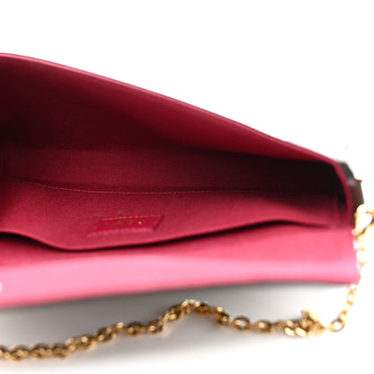 Louis Vuitton Monogram Pochette Felicie Chain Wallet Fuchsia 6 of 13