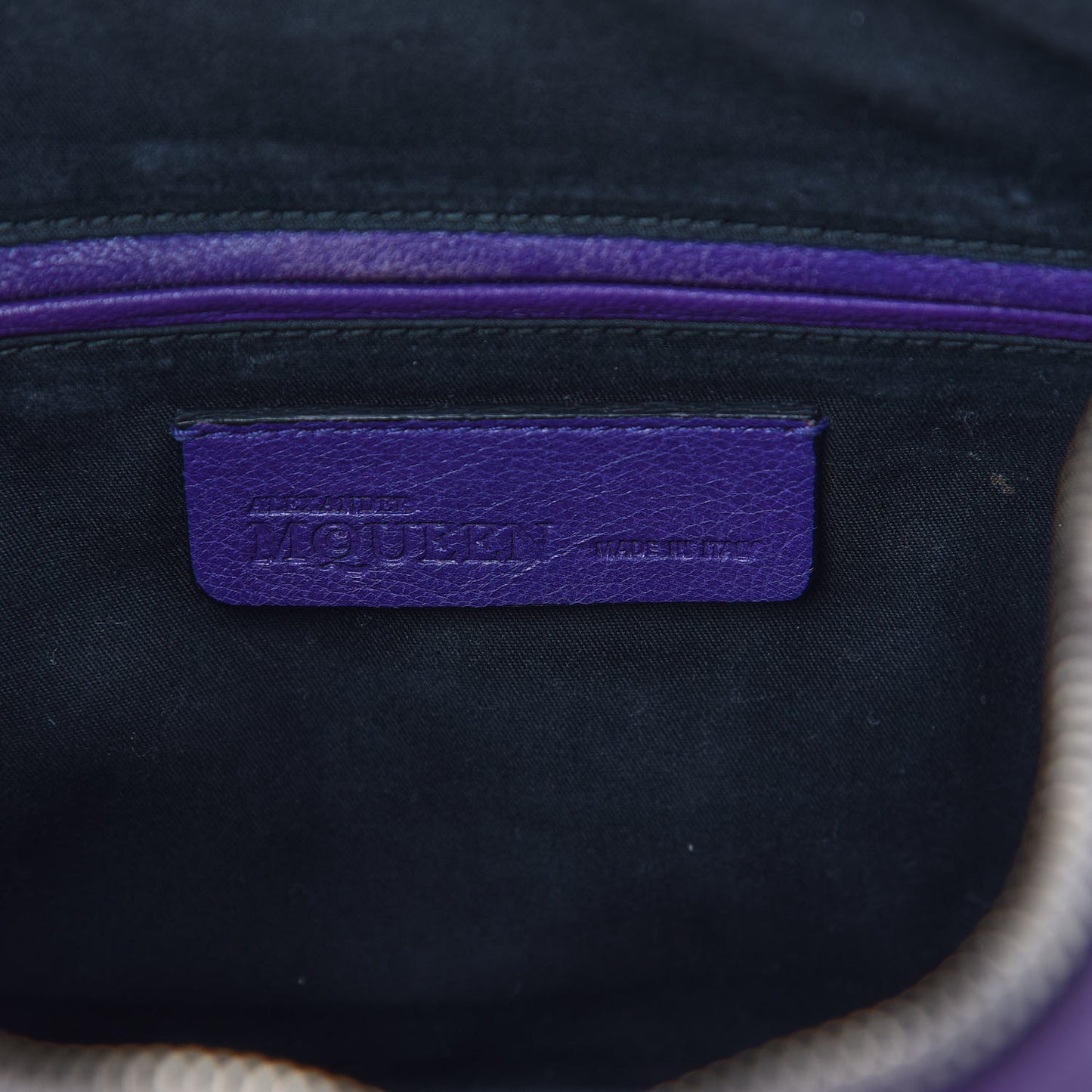 Calfskin De Manta Clutch Purple