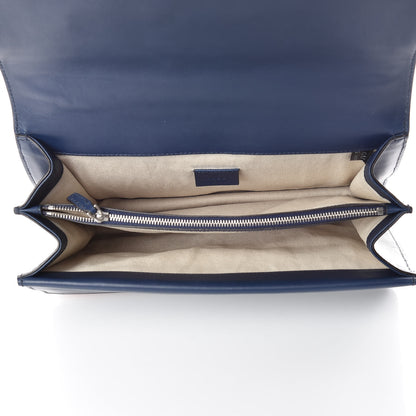 Gucci Calfskin Bee Embroidered Medium Dionysus Shoulder Bag White Blue Hibiscus Red 7 of 10