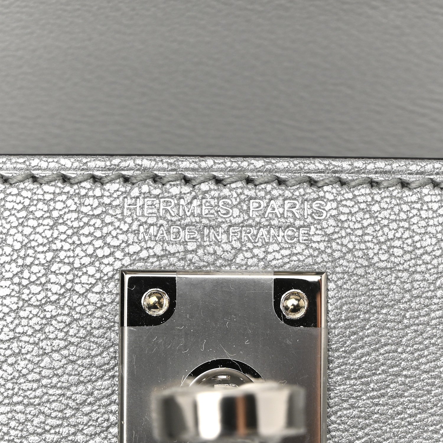Hermes Metallic Chevre Chamkilight Mini Kelly Sellier 20 Argent 6 of 10