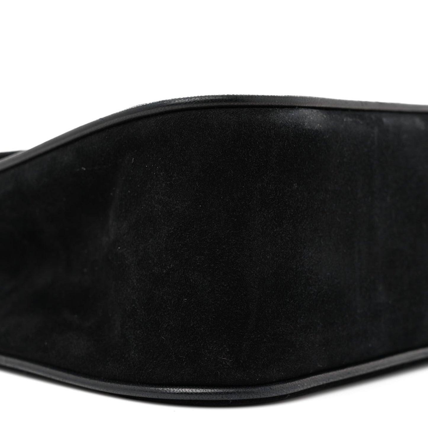 Suede Quilted Small Single Flap Black
