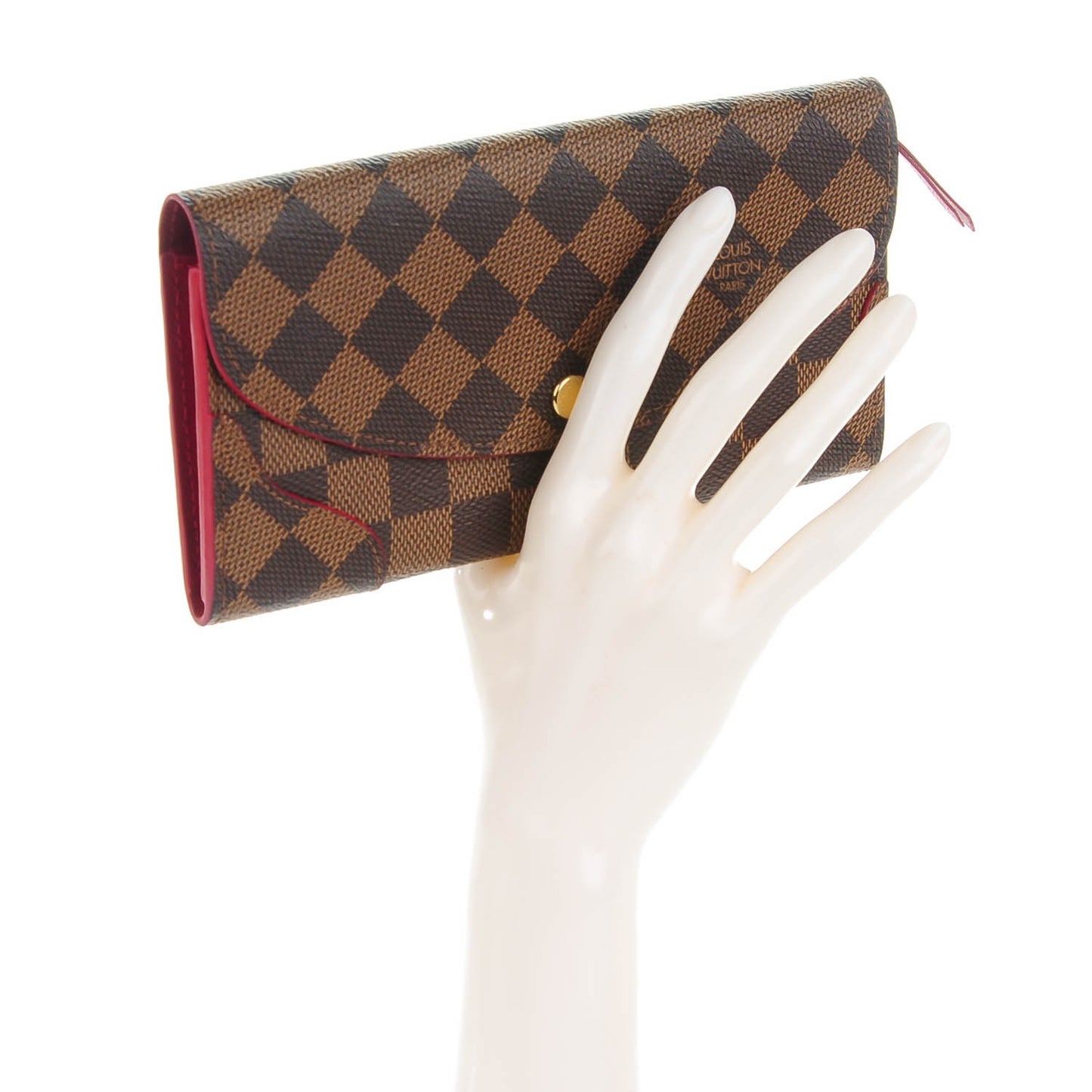 Damier Ebene Caissa Wallet Cherry