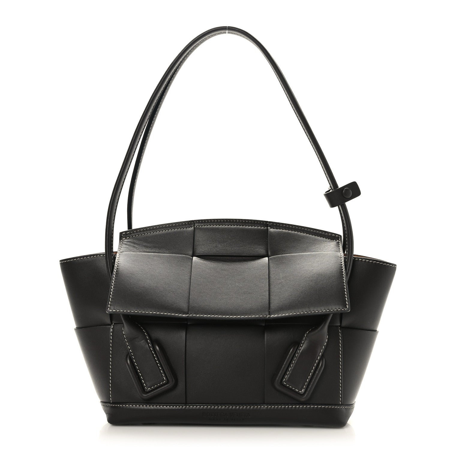 Bottega Veneta French Calfskin Maxi Intrecciato Small Arco Black 1 of 9