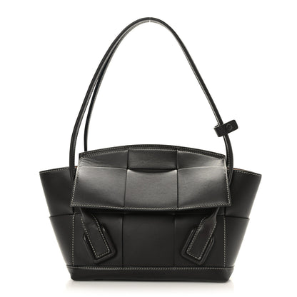 Bottega Veneta French Calfskin Maxi Intrecciato Small Arco Black 1 of 9