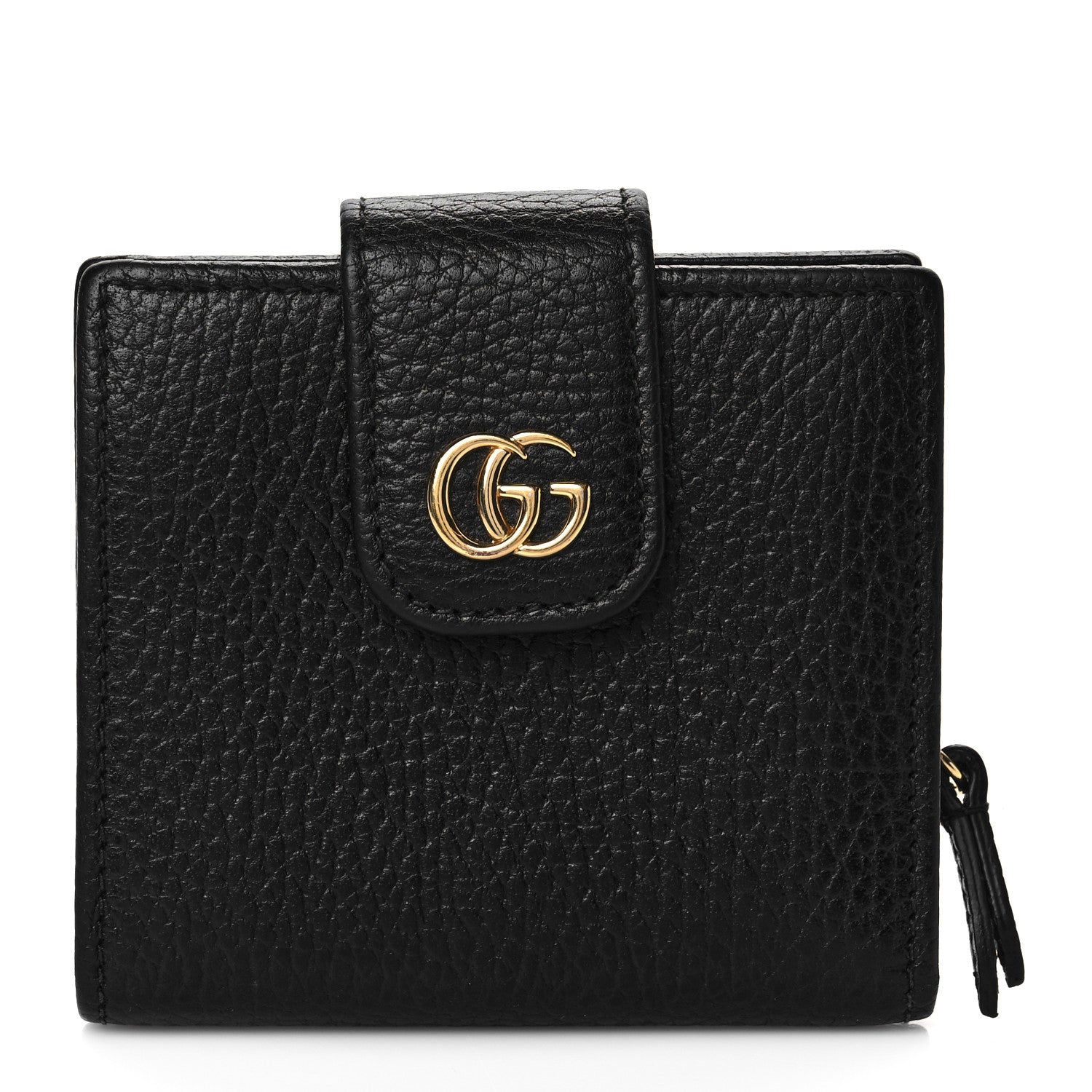 Gucci Dollar Calfskin GG Marmont French Wallet Black 1 of 6
