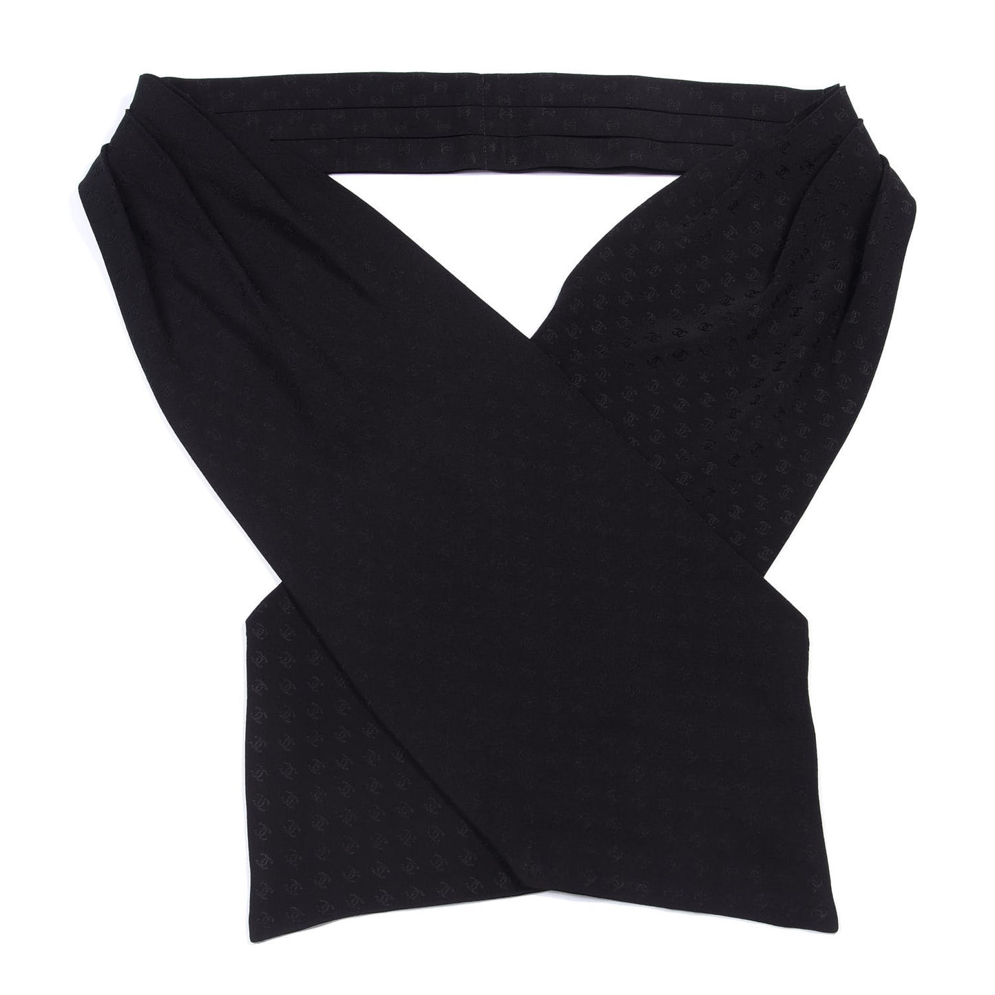 Silk CC Scarf Black