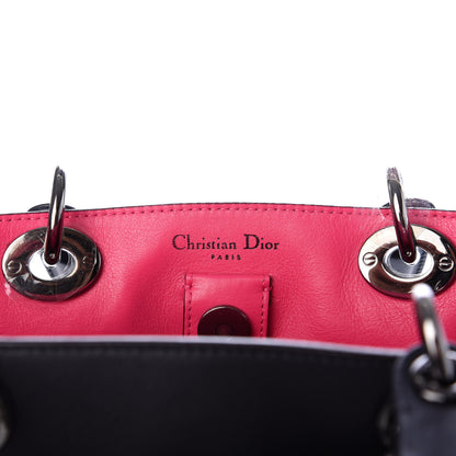 Christian Dior Smooth Calfskin Large Diorissimo Tote Black Rose Indien 6 of 9
