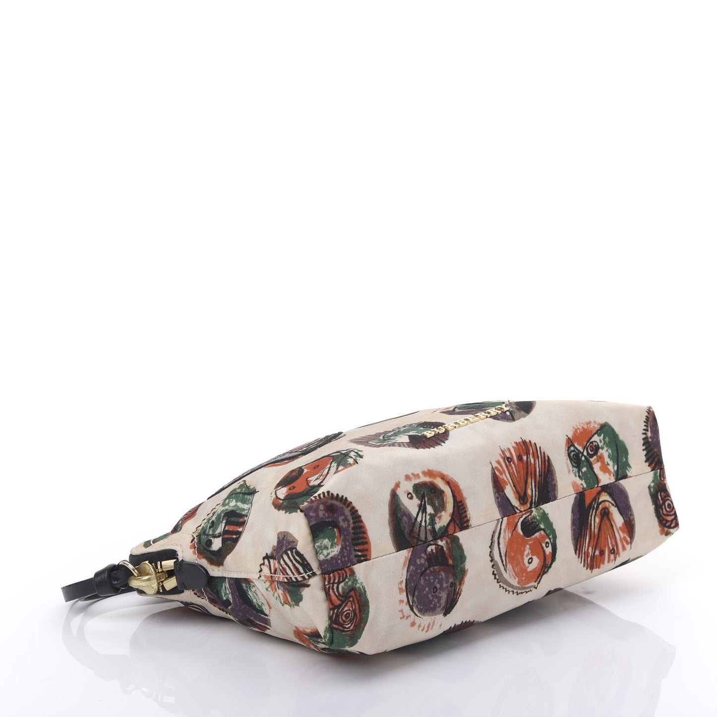 Technical Nylon Pallas Heads Print Large Zip Pouch Natural White