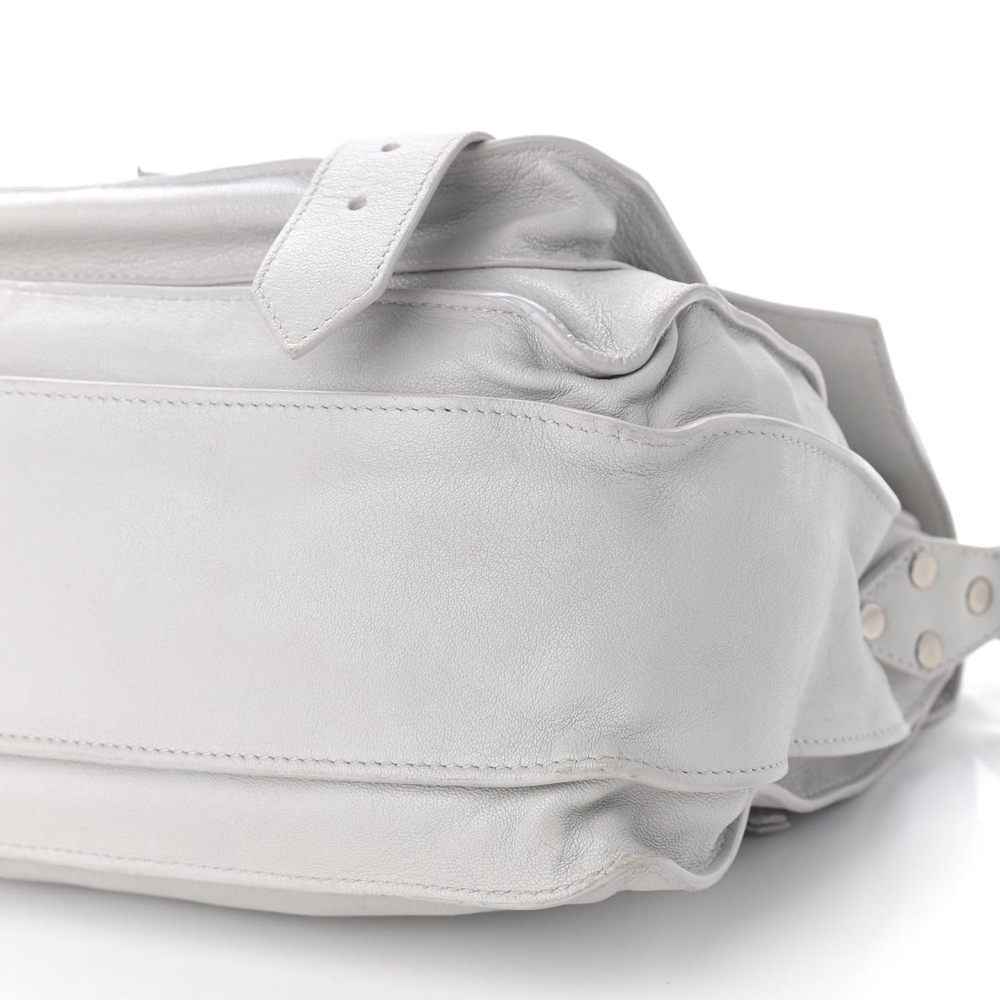 Lambskin Medium PS1 Satchel Pale Steel