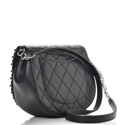 Chanel Lambskin Quilted Studded Bubble Flap Black 3 of 8