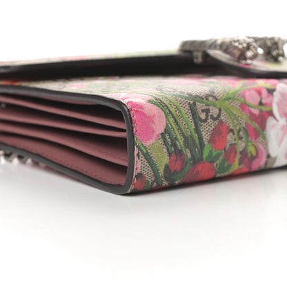 Gucci GG Supreme Monogram Blooms Mini Dionysus Chain Wallet Beige Multicolor Dry Rose 9 of 11
