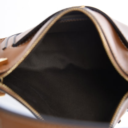 Chloe Shiny Calfskin Small Marcie Saddle Shoulder Bag Autumnal Brown 5 of 10