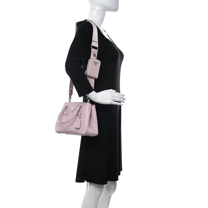 Prada Saffiano Lux Micro Galleria Shoulder Bag Alabastro 2 of 11