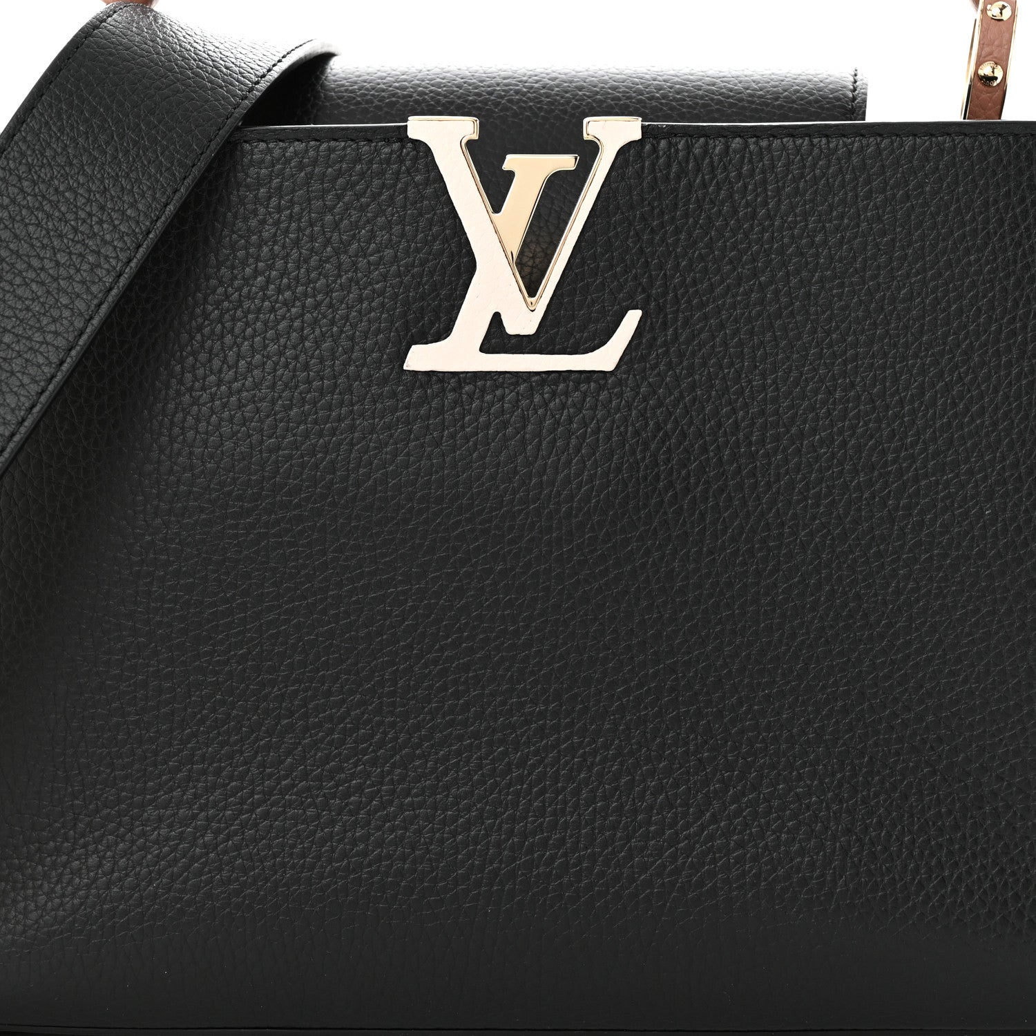 Louis Vuitton Taurillon Capucines PM Black Cream Pink 7 of 11