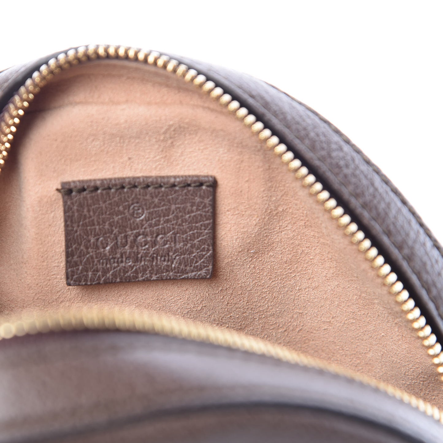 GG Supreme Monogram Web Mini Ophidia Round Shoulder Bag Brown