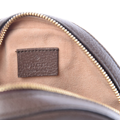 Gucci GG Supreme Monogram Web Mini Ophidia Round Shoulder Bag Brown 6 of 9