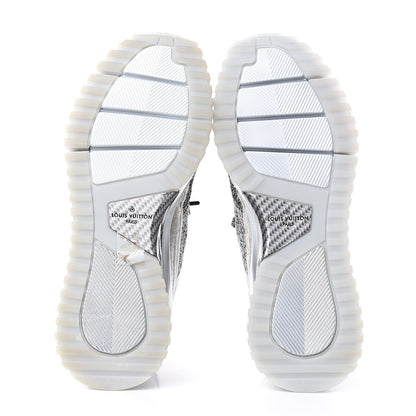 Louis Vuitton Technical Knit V.N.R Sneakers 7.5 Silver 5 of 10