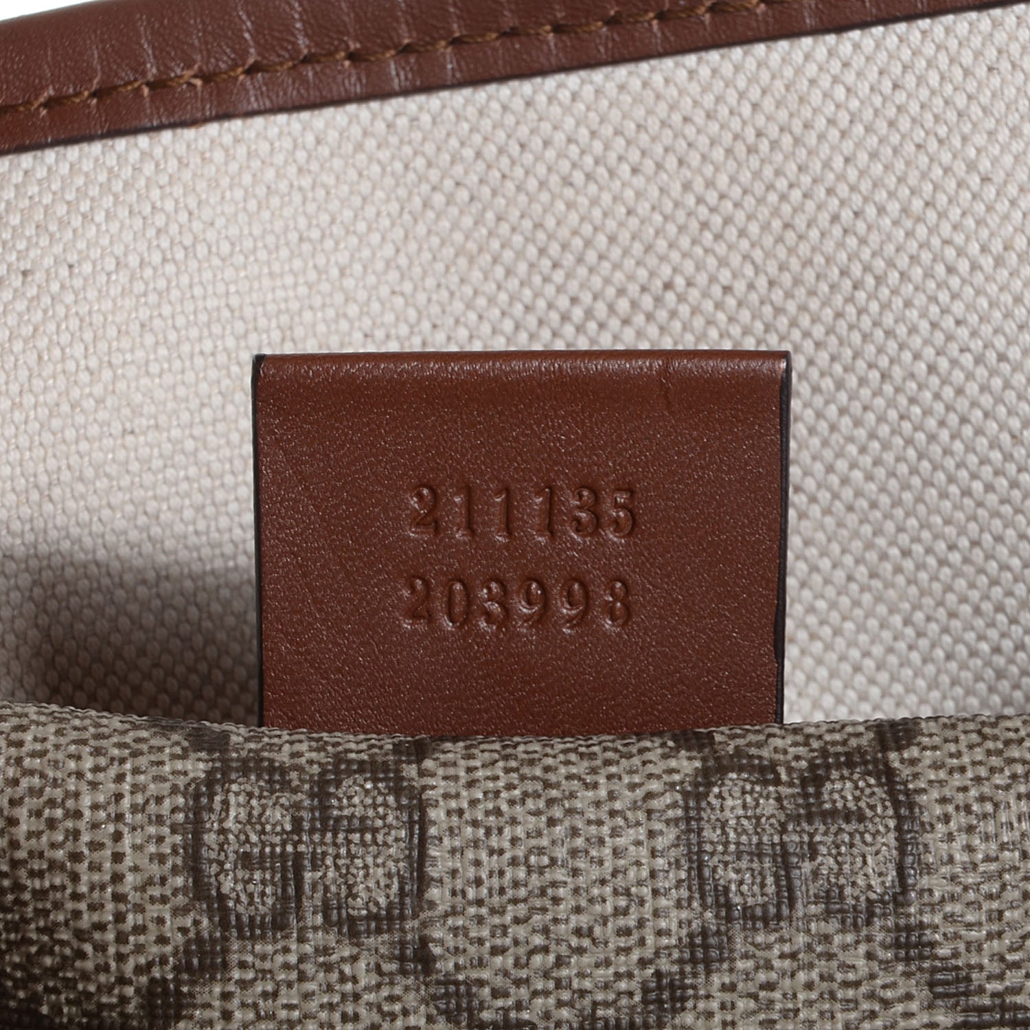 Gucci GG Plus Monogram Small Signature Web Loop Vertical Tote Light Brown 7 of 7