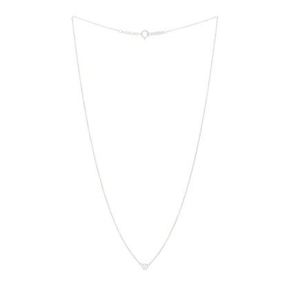 Tiffany Platinum Diamond .08ct Elsa Peretti Diamonds by the Yard Pendant Necklace 3 of 5