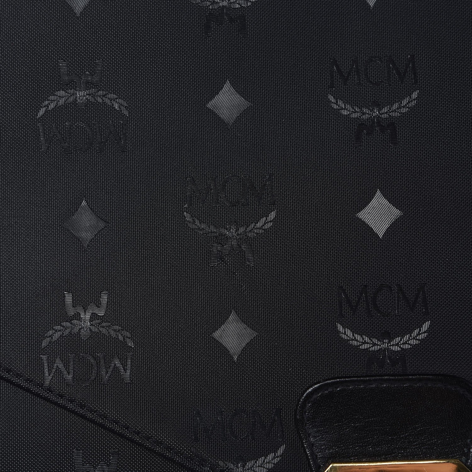 MCM Monogram Coated Canvas Portfolio Case Black 12 of 13