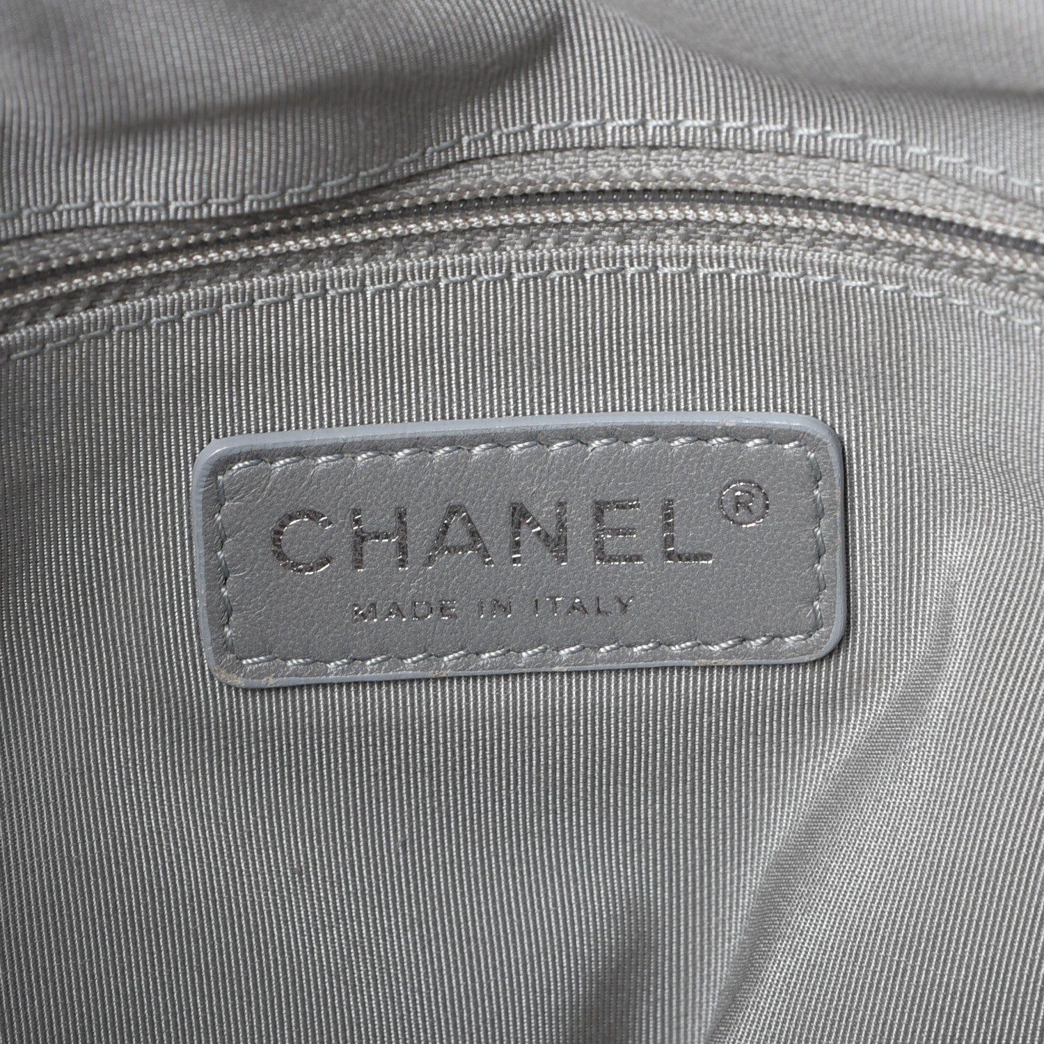 Chanel Denim Grosgrain Drawstring Tote Blue 6 of 7