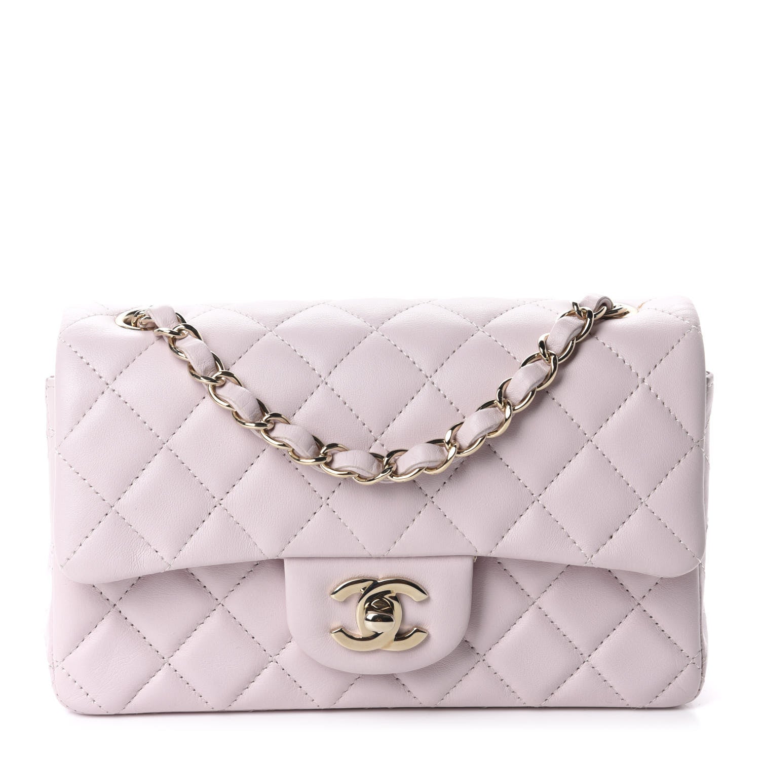 Chanel Lambskin Quilted Mini Rectangular Flap Light Pink 1 of 11