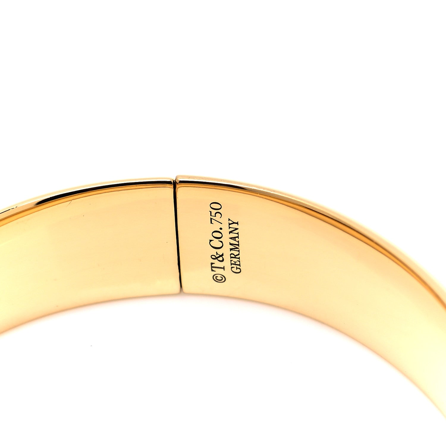 Tiffany 18K Yellow Gold Hinge Bangle Bracelet 4 of 4