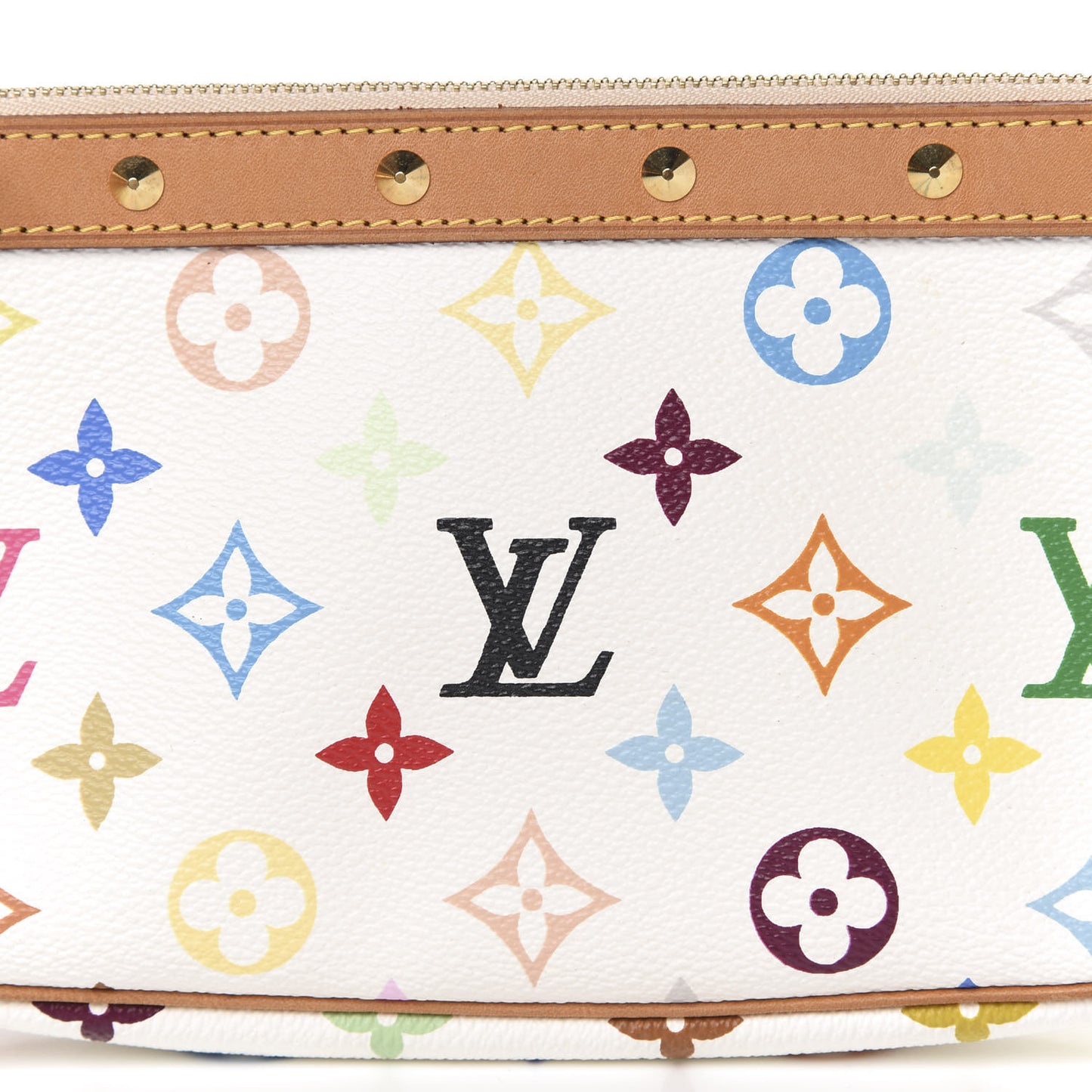 Monogram Multicolor Pochette Accessories White
