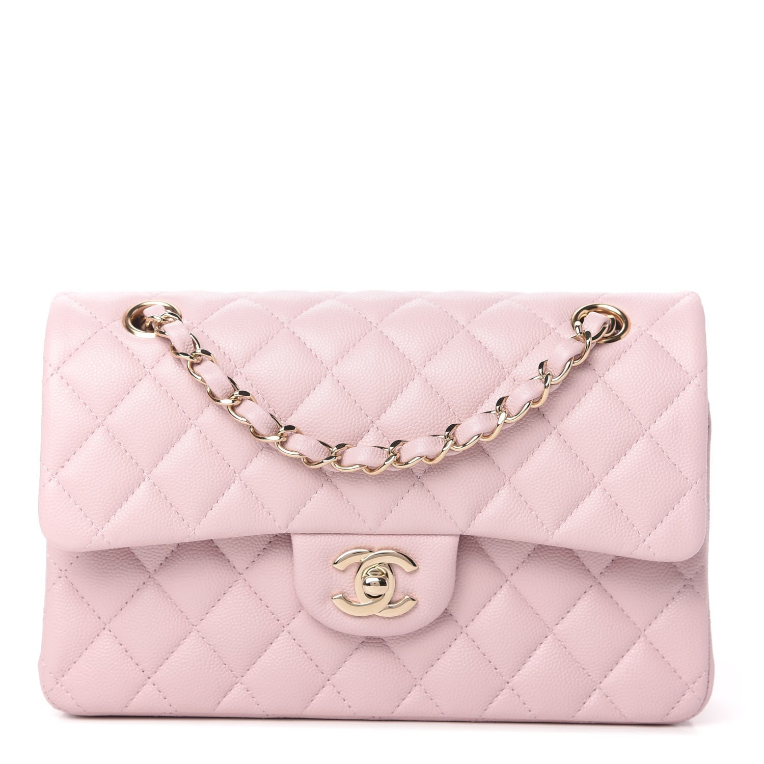 Chanel Caviar Quilted Small Double Flap Light Pink 1 of 11