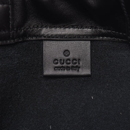 Gucci Calfskin Logo Drawstring Backpack Black 7 of 14