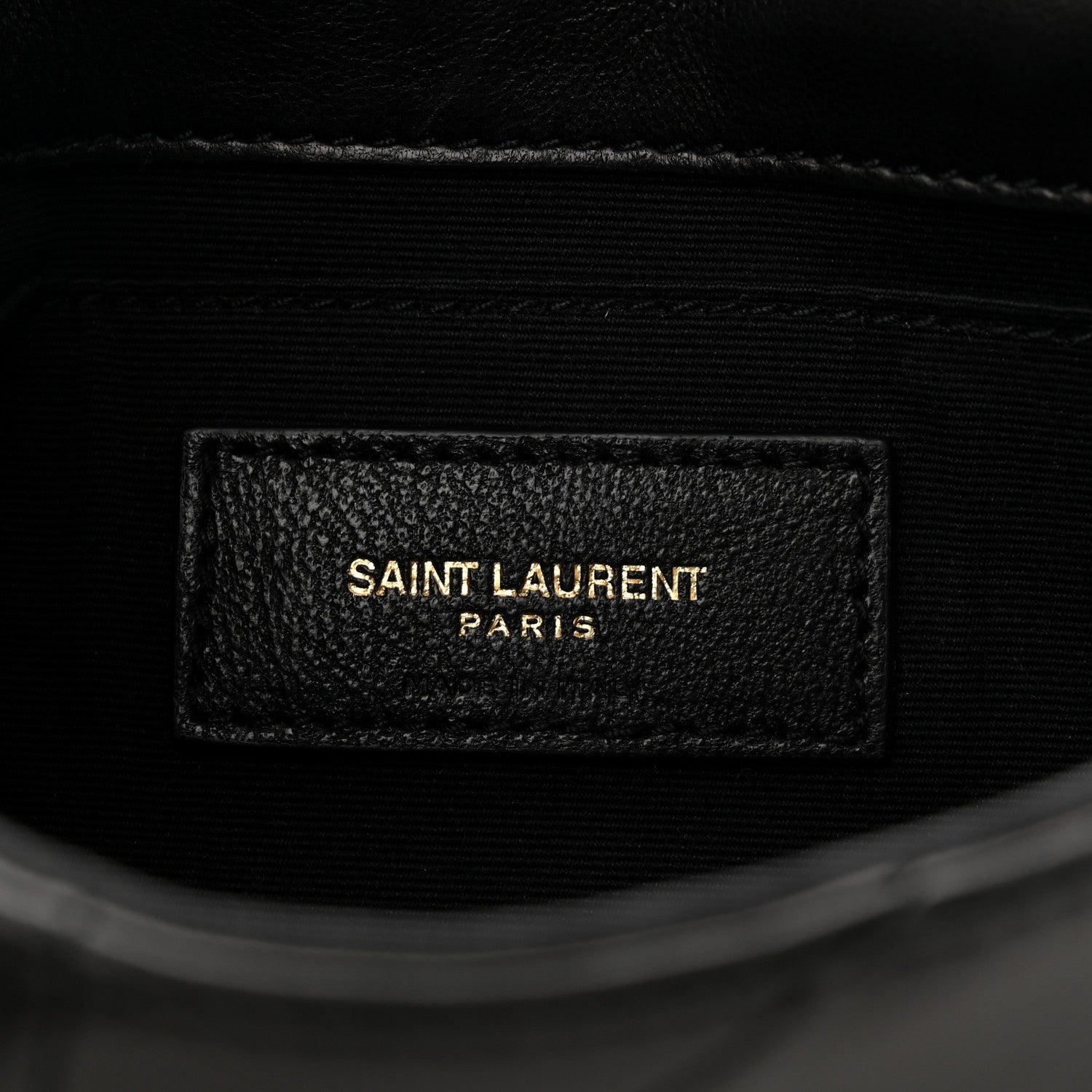 Saint Laurent Lambskin Patchwork Monogram Jamie Chain Wallet Black 6 of 10