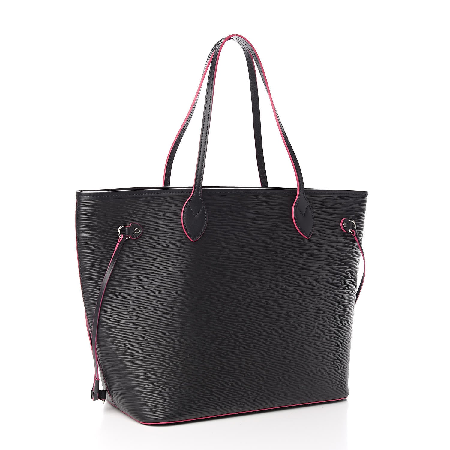 Louis Vuitton Epi Neverfull MM Black Hot Pink 4 of 11