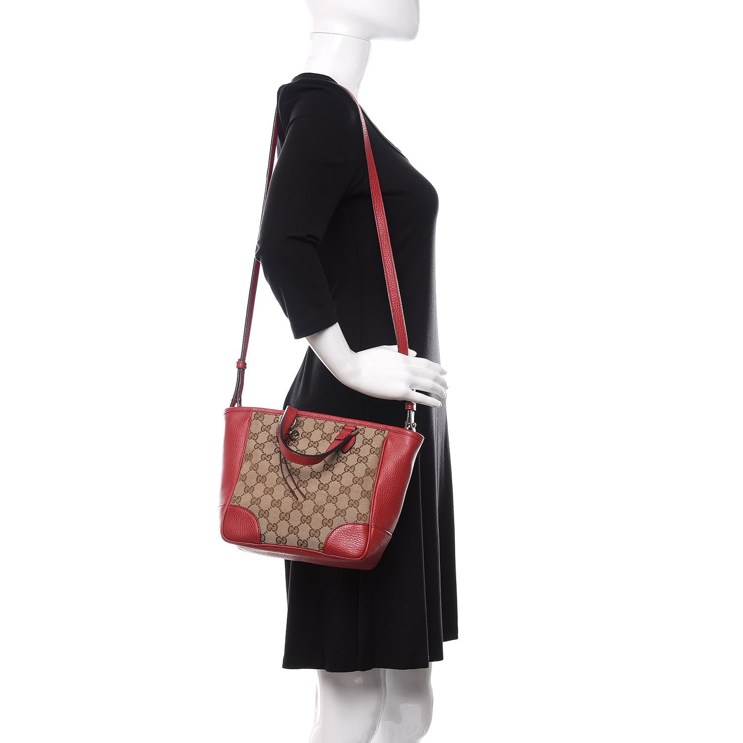 Gucci Monogram Small Bree Tote Red 2 of 11