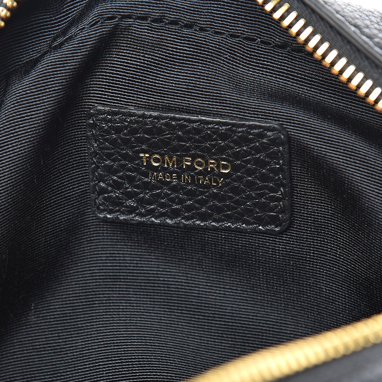 Tom Ford Grained Calfskin Large Cosmetic Pouch Black 6 of 7