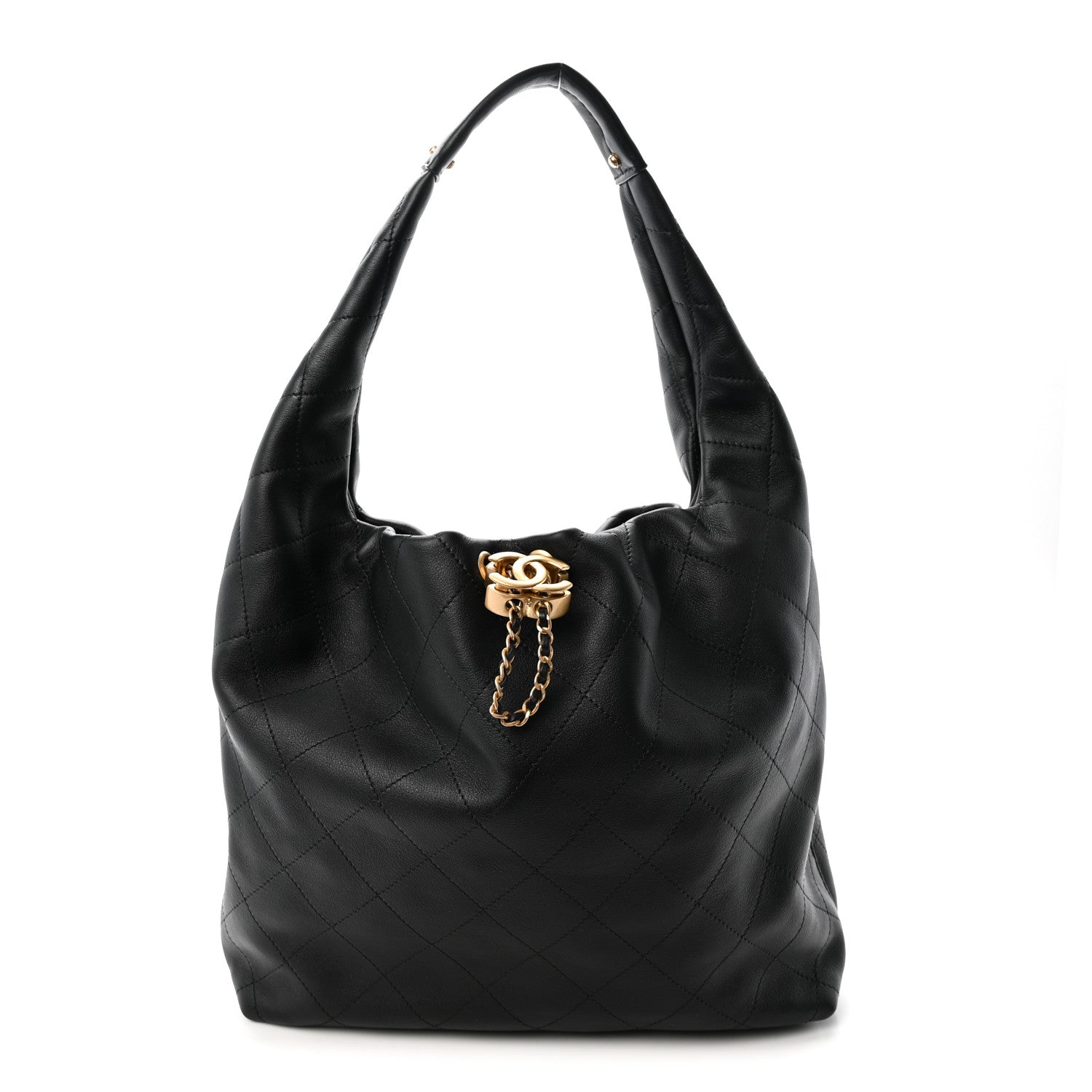 Chanel Calfskin Quilted Maxi Hobo Black 1 of 10