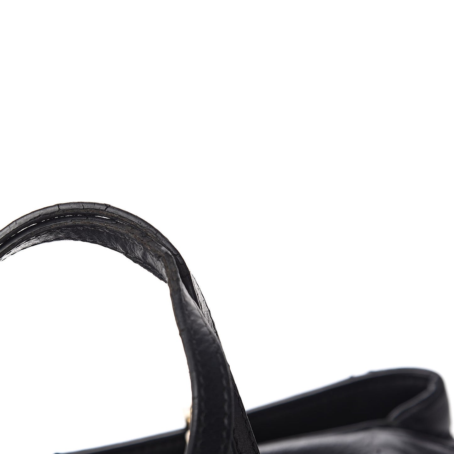 Calfskin Quilted Retro Chain Tote Black