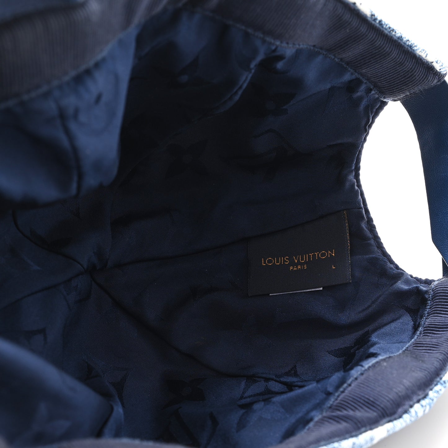 Monogram Denim Jacquard Cap L Blue