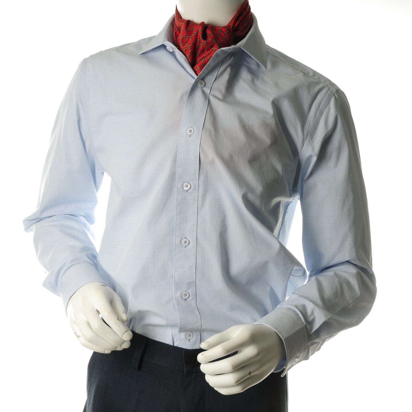Printed Silk Mens Ascot Red