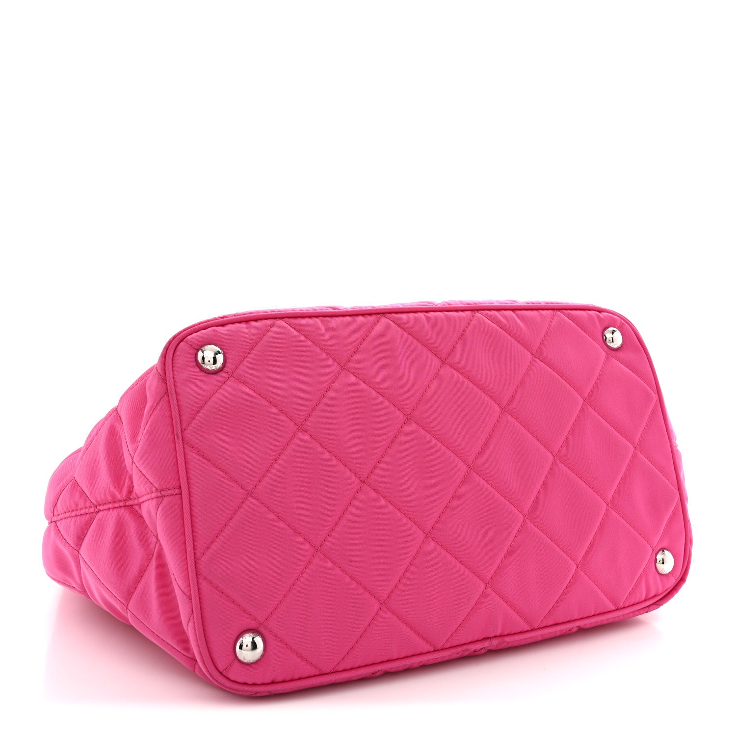 Prada Tessuto Nylon Quilted Shopping Tote Fuxia 4 of 10