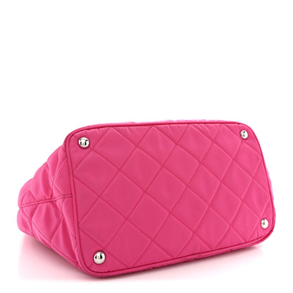 Prada Tessuto Nylon Quilted Shopping Tote Fuxia 4 of 10
