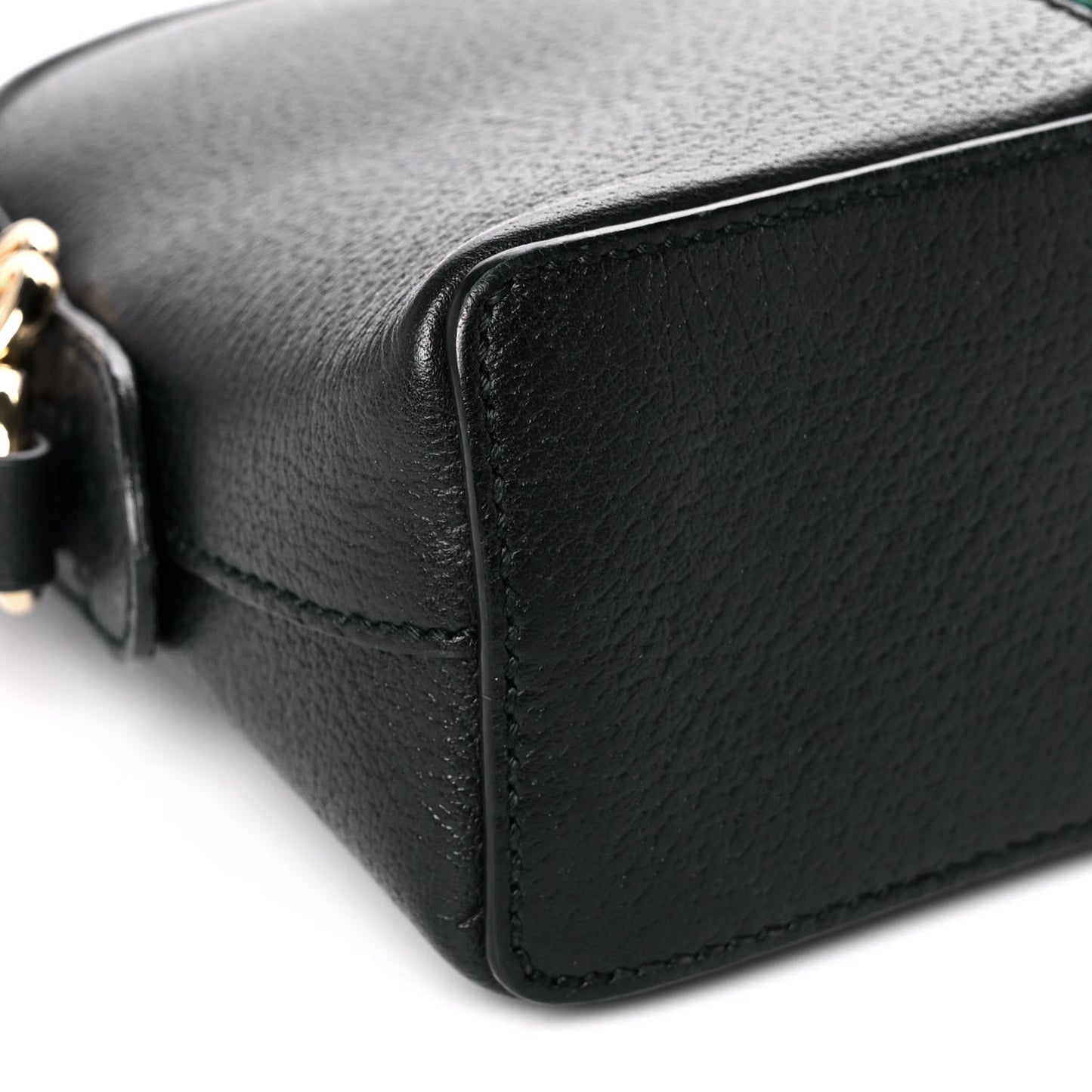 Calfskin GG Web Small Ophidia Dome Shoulder Bag Black