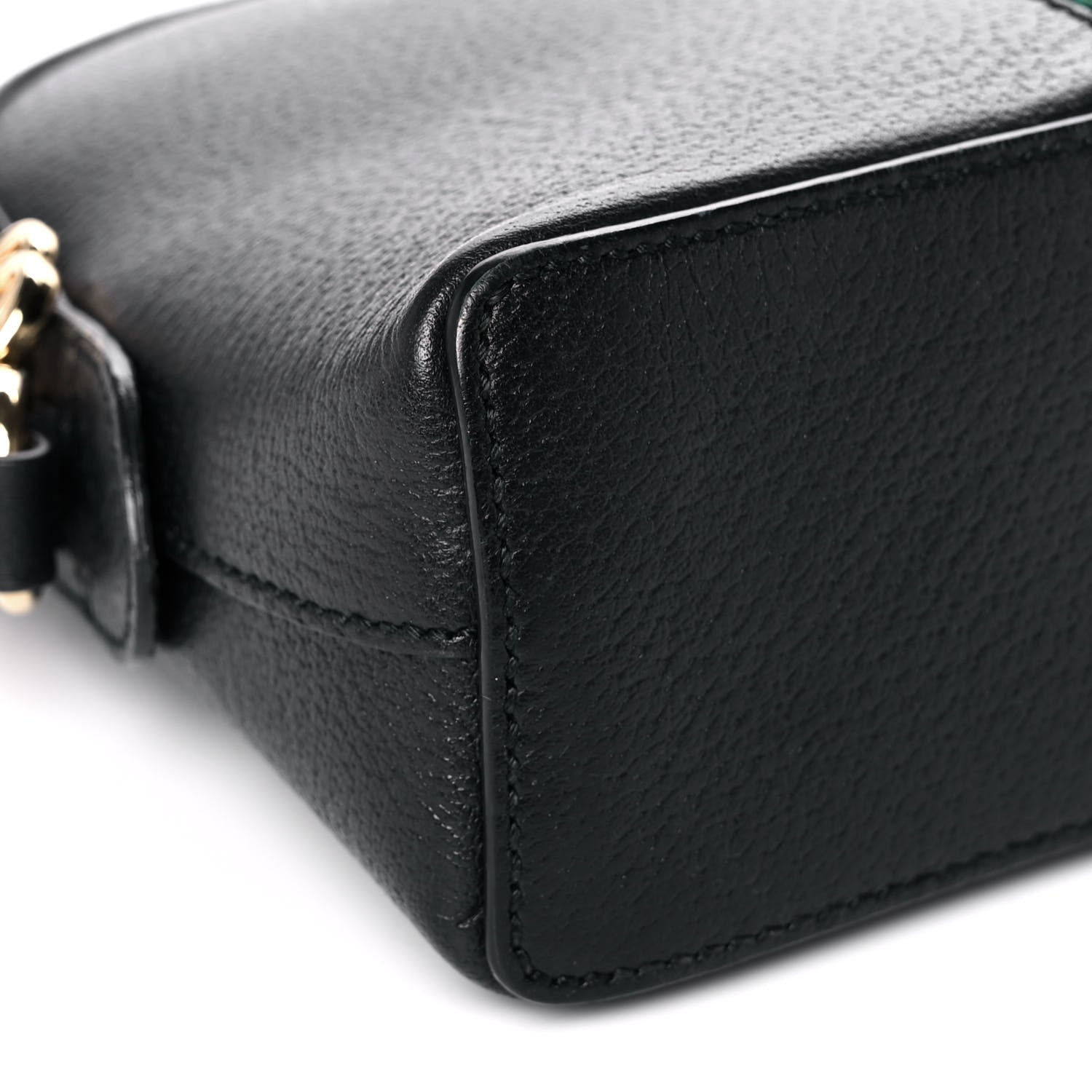 Gucci Calfskin GG Web Small Ophidia Dome Shoulder Bag Black 11 of 16