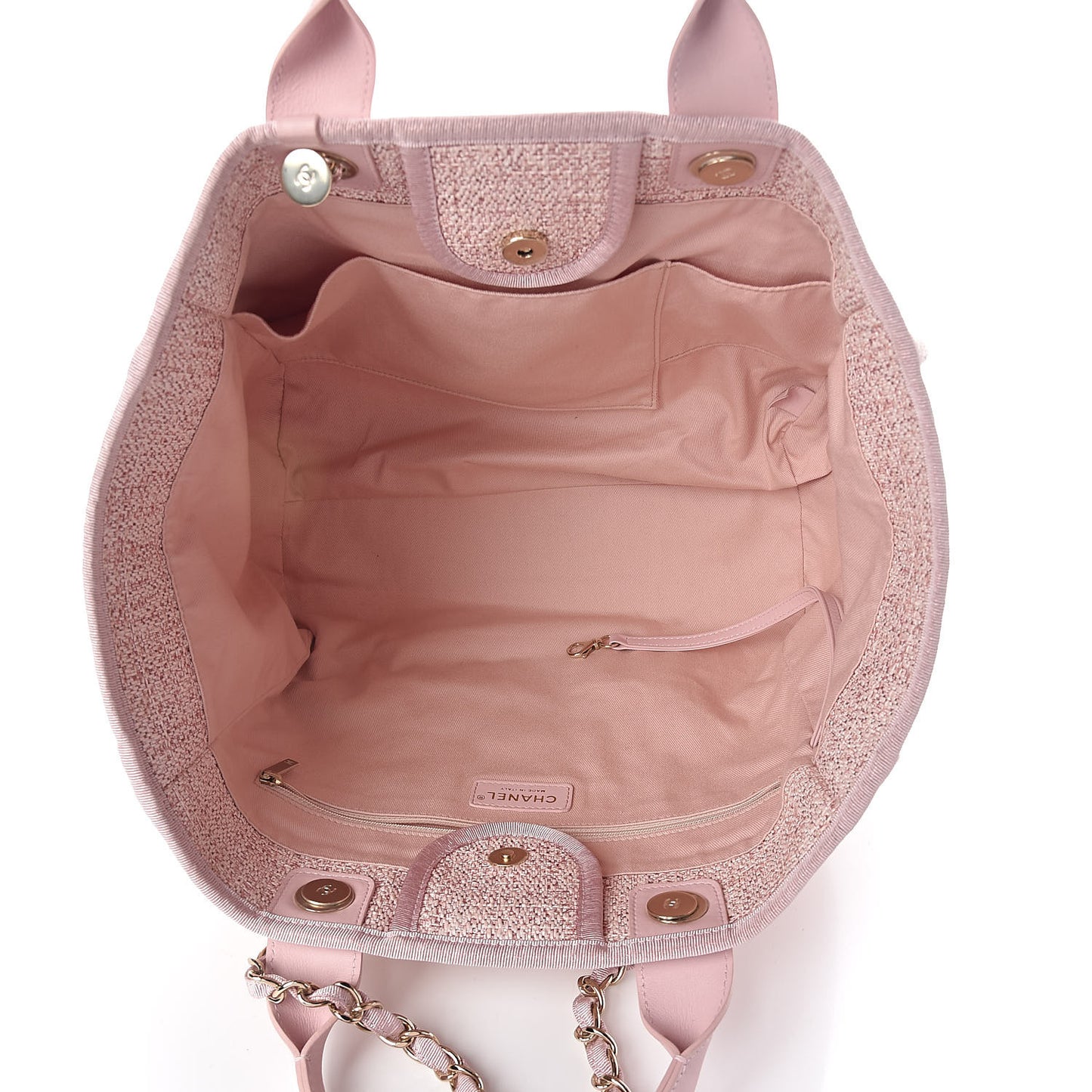 Straw Lurex Large Deauville Tote Pink