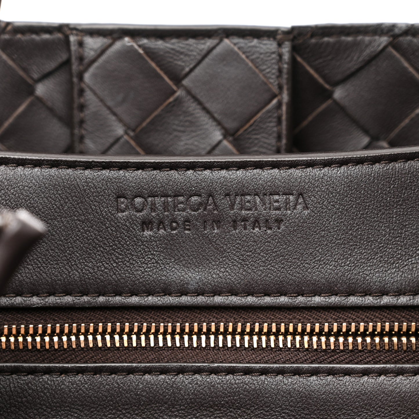 Nappa Intrecciato Medium Andiamo Shoulder Bag Fondant