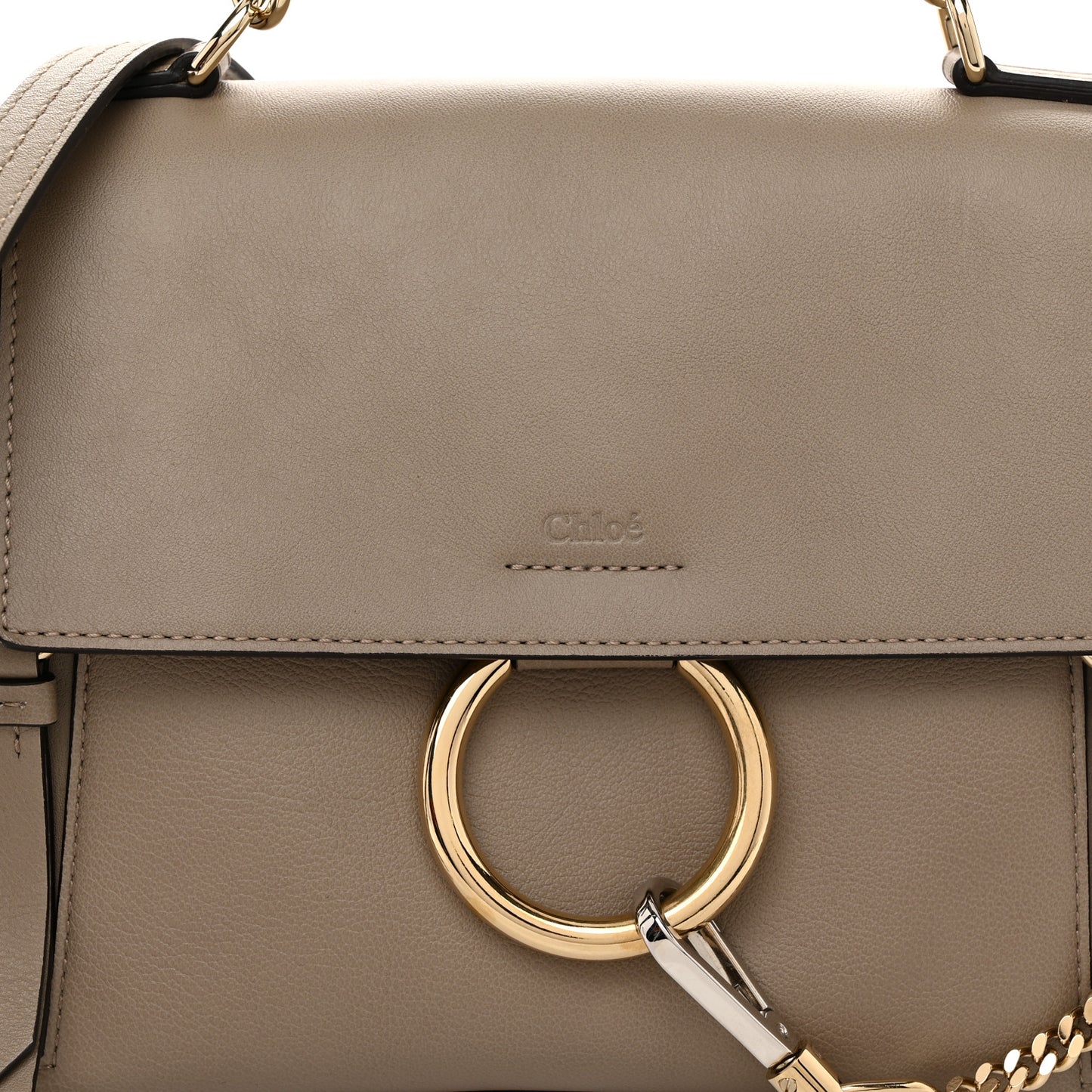 Calfskin Small Faye Day Shoulder Bag Motty Grey