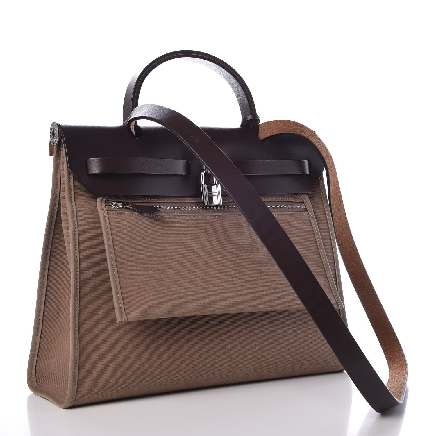 Hermes Vache Hunter Toile Herbag Zip 31 PM Etoupe Ebene 5 of 17