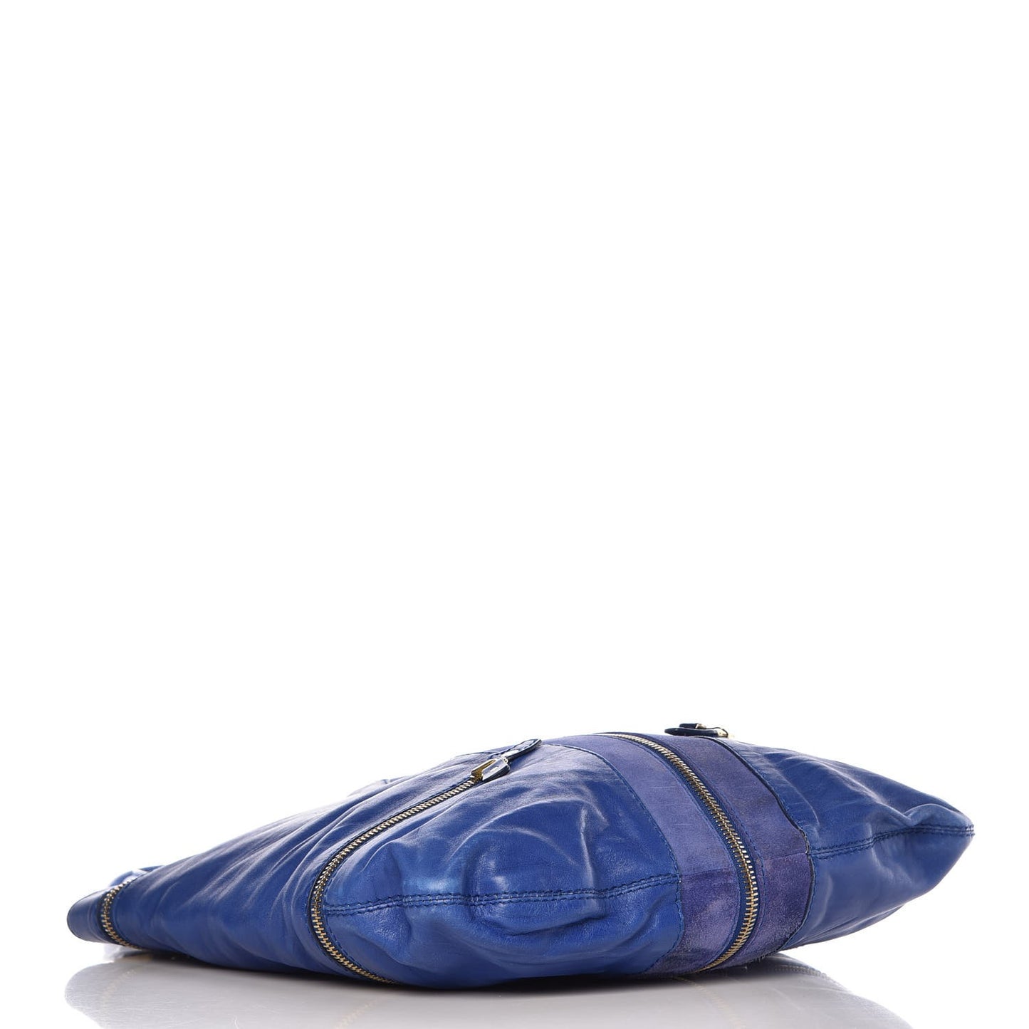 Shiny Calfskin Suede Monna L Cobalt
