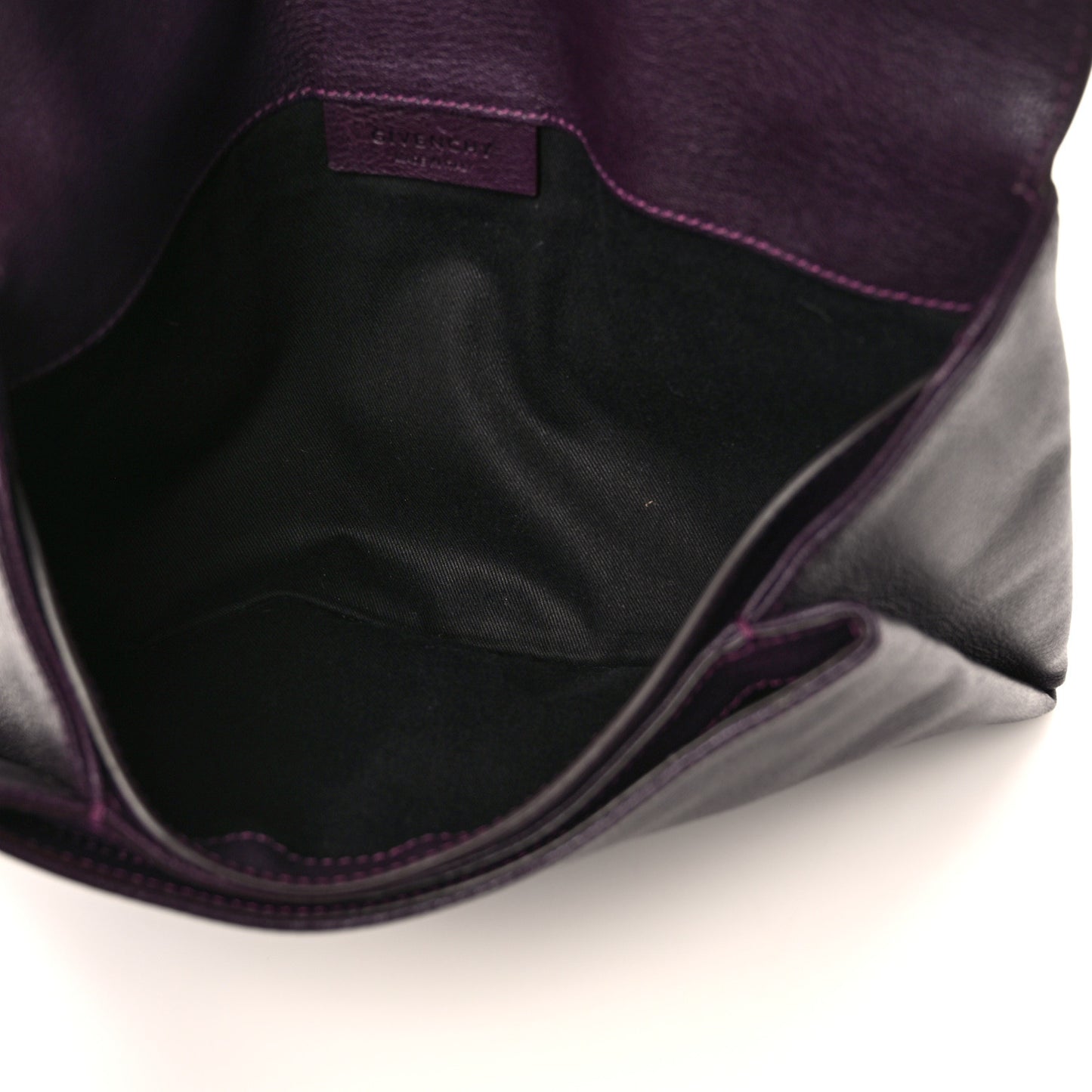Sugar Goatskin Medium Antigona Envelope Clutch Burgundy