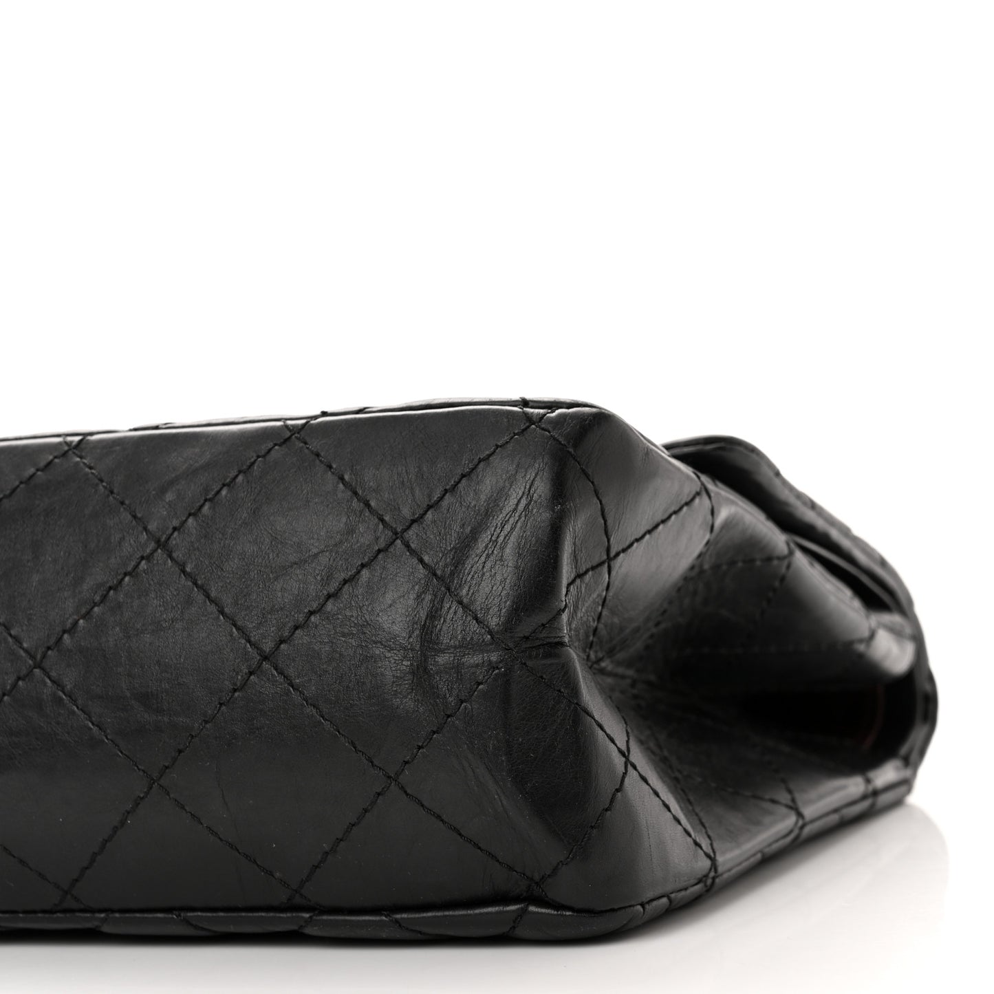 Aged Calfskin Quilted 2.55 Reissue 227 Flap Black