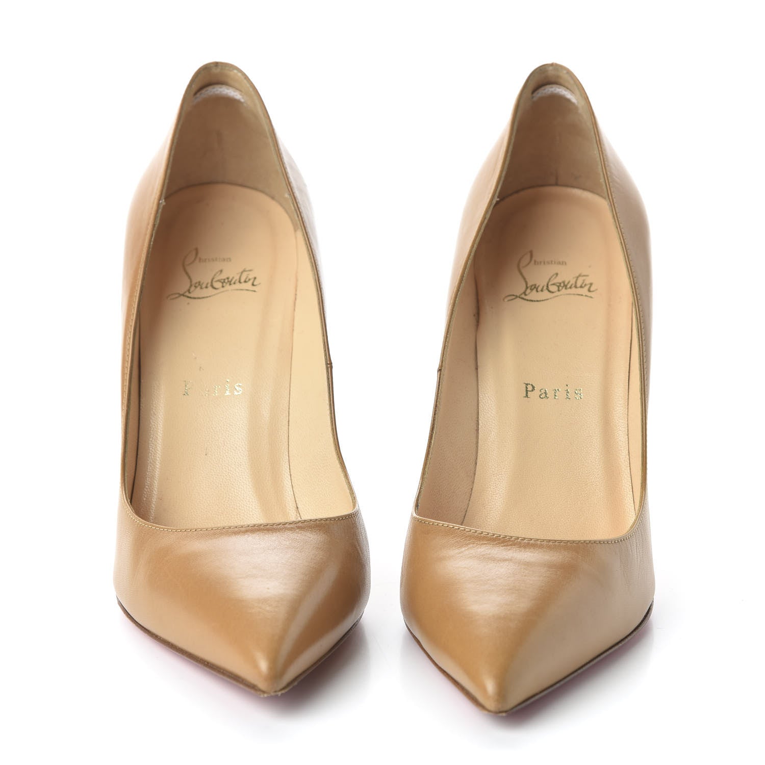 Christian Louboutin Kid Pigalle 100 Pumps 39.5 Nude 2 of 7
